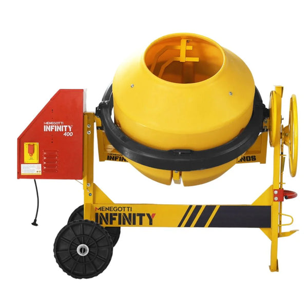 Betoneira 400 Litros Infinity 2CV 4P 110/220V Monofásico com Roda Macia e Kit de Segurança MENEGOTTI-40011263