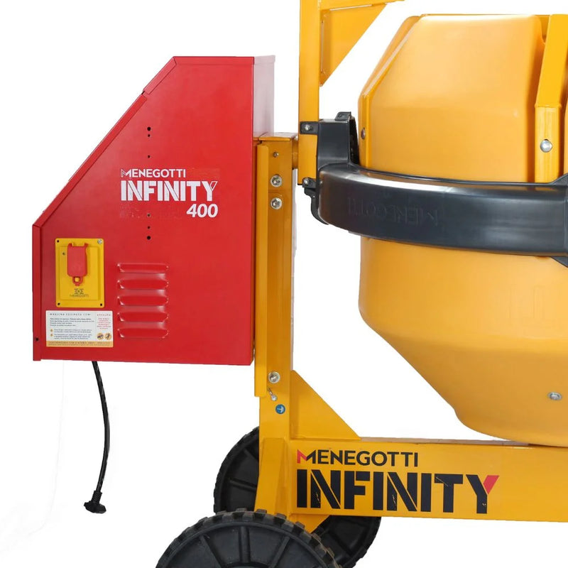 Betoneira 400 Litros Infinity 2CV 4P 110/220V Monofásico com Roda Macia e Kit de Segurança MENEGOTTI-40011263