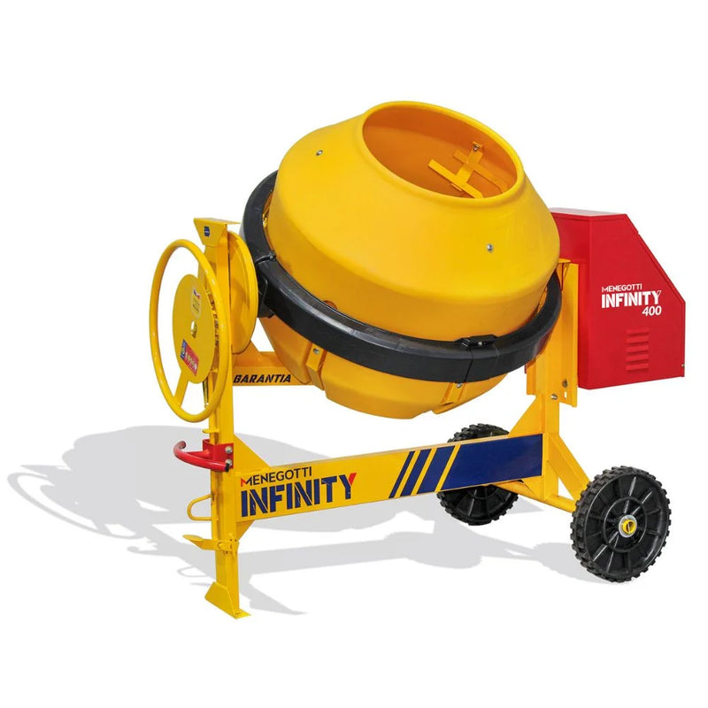 Betoneira 400 Litros Infinity 2CV 4P 110/220V Monofásico com Roda Macia e Kit de Segurança MENEGOTTI-40011263